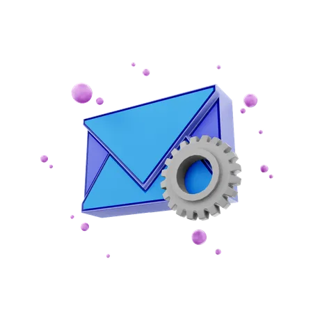 Email Management  3D Illustration