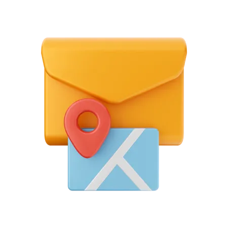 Email Map  3D Illustration