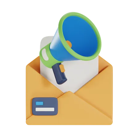 3 D Email Marketing Illustration 3D Icon