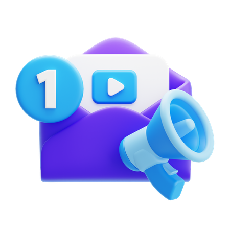 メールマーケティング  3D Icon