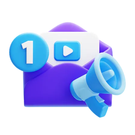 メールマーケティング  3D Icon