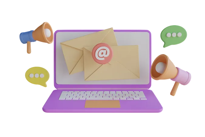 Email Marketing  3D Illustration