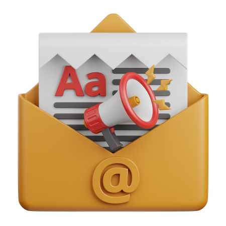 Marketing de email  3D Icon