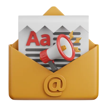 Publicité par e-mail  3D Icon