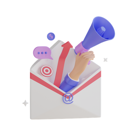 이메일 마케팅  3D Icon