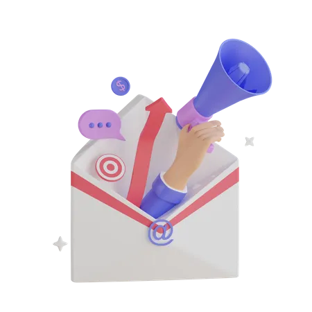 이메일 마케팅  3D Icon