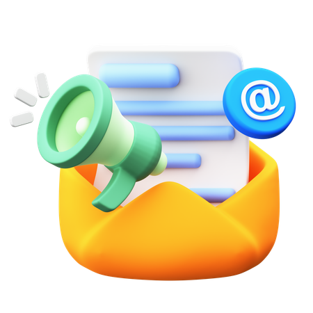 Email Marketing Blast  3D Icon