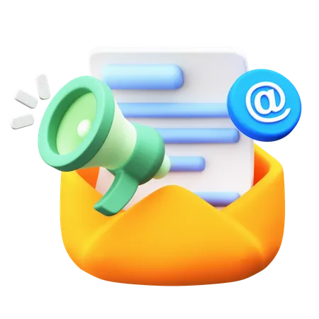 Email Marketing Blast  3D Icon