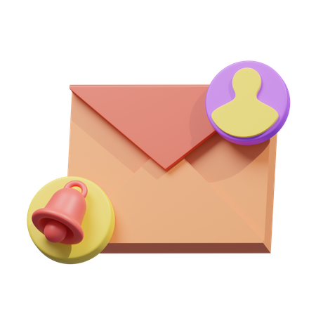 Email marketing notification  3D Icon