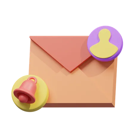 Email marketing notification  3D Icon