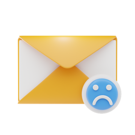 Envoyer un mauvais avis par e-mail  3D Icon