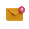 3d email notification illustration