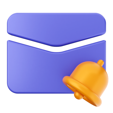 Email Notification Bell  3D Icon