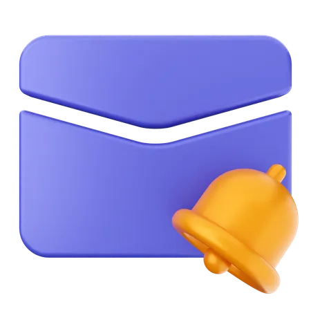 Email Notification Bell  3D Icon