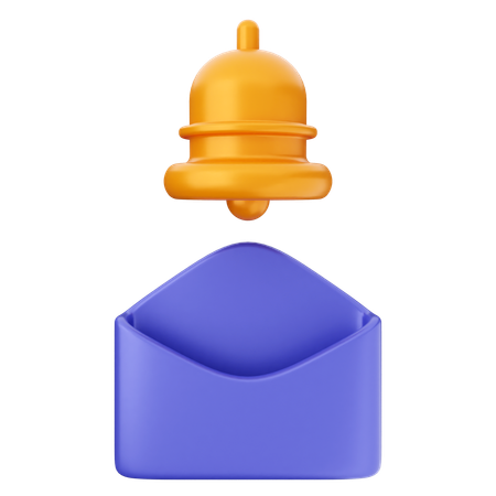 Email Notification Bell  3D Icon