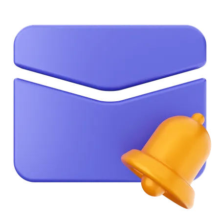 Email Notification Bell  3D Icon