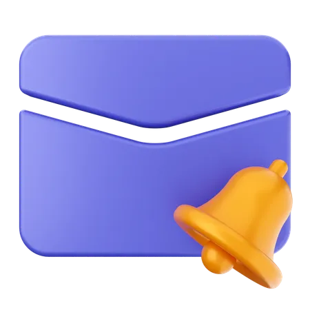 Email Notification Bell  3D Icon