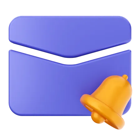 Email Notification Bell  3D Icon