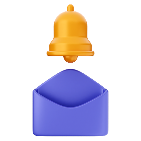 Email Notification Bell  3D Icon