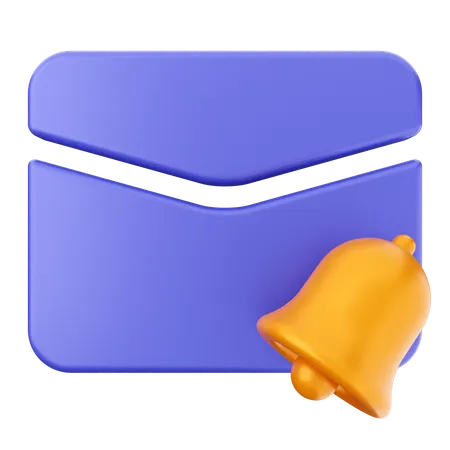 Email Notification Bell  3D Icon