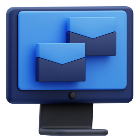 E-mail on-line  3D Icon