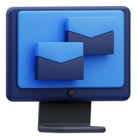 E-mail on-line  3D Icon