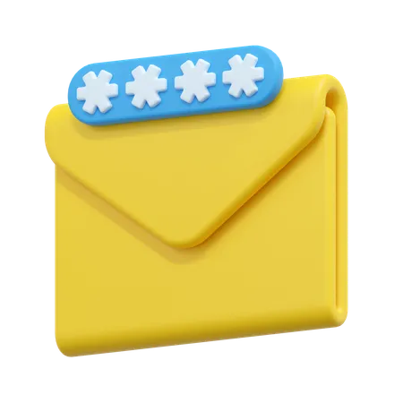 Email Password Illustration 3D Icon