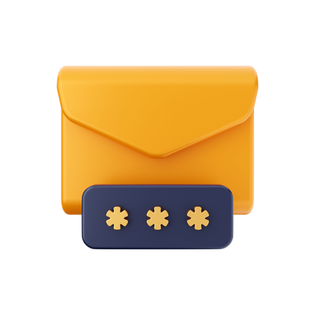 Email Password  3D Illustration