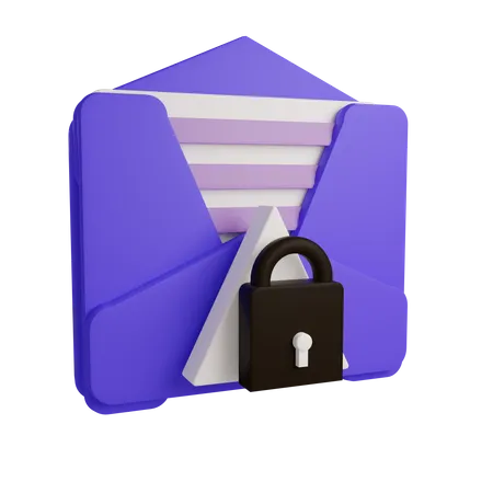 Email Privacy 3 D Illustration Contains PNG BLEND And OBJ Files 3D Icon