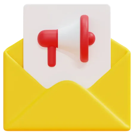 Promover e-mail  3D Icon