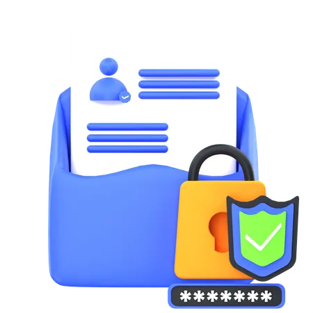 Email Protection  3D Icon