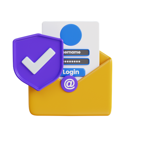 Email Protection  3D Icon