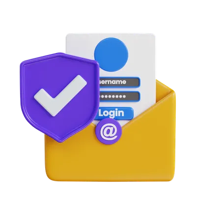 Email Protection  3D Icon