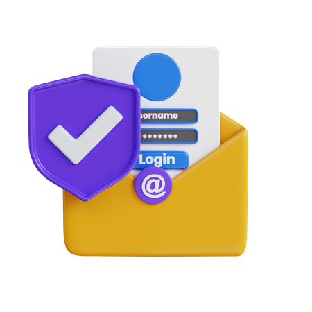 Email Protection  3D Icon