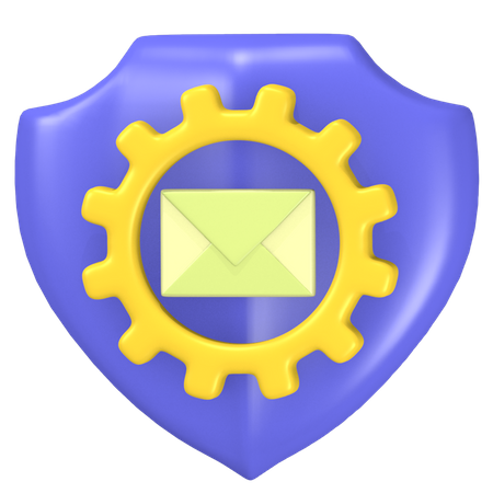 Email Protection  3D Illustration