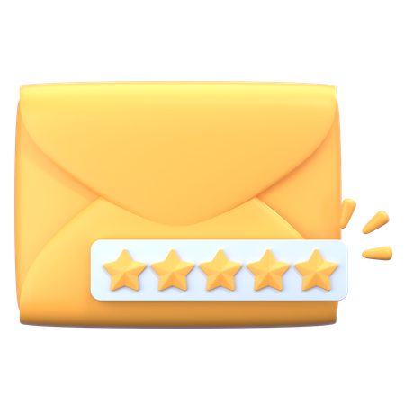 Email Rating  3D Icon