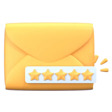 Email Rating  3D Icon