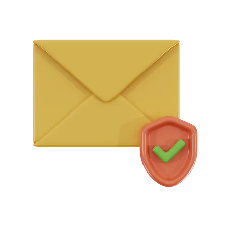 Sécurité du courrier électronique  3D Icon