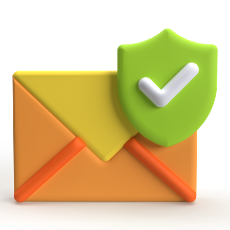 Sécurité du courrier électronique  3D Icon