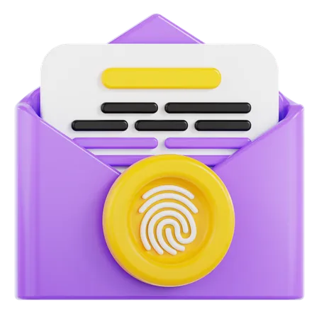 Sécurité du courrier électronique  3D Icon