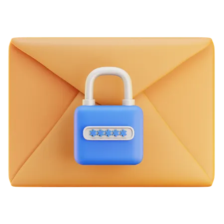 Sécurité du courrier électronique  3D Icon