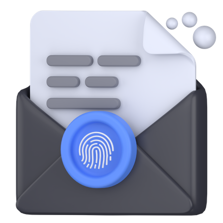 Sécurité du courrier électronique  3D Icon