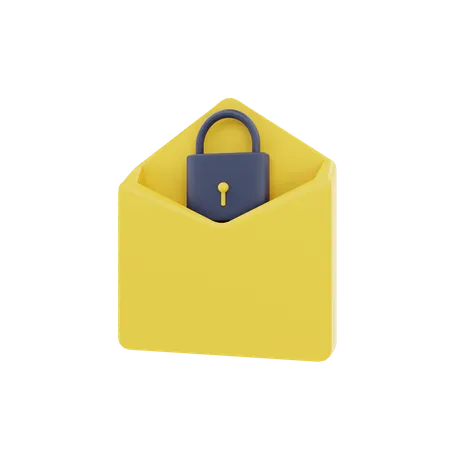 3 D Render Security Email Illustration 3D Icon