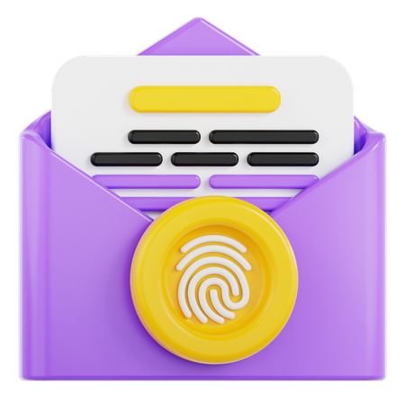 Segurança de e-mail  3D Icon