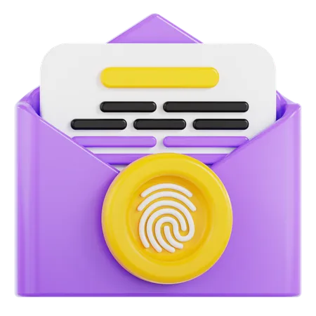 Segurança de e-mail  3D Icon