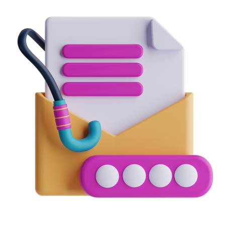 Segurança de e-mail  3D Icon