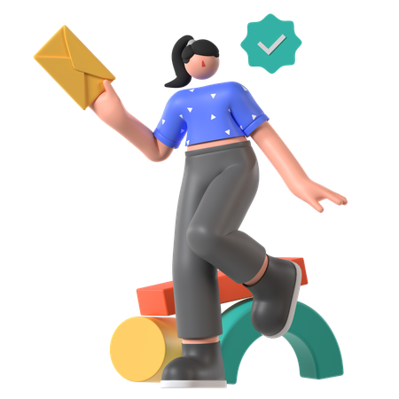 Email send  3D Illustration