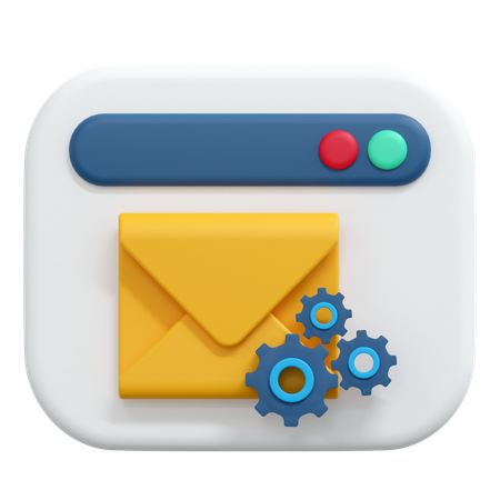 Email Setting  3D Icon