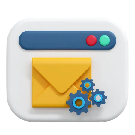 Email Setting  3D Icon