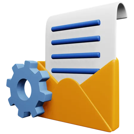 Email Setting  3D Icon